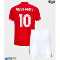 Otroški Nogometni dresi Nottingham Forest Morgan Gibbs-White #10 Domači 2025-26 Kratek Rokav (+ Kratke hlače)